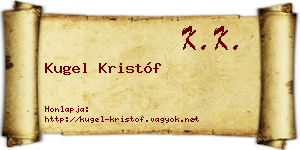 Kugel Kristóf névjegykártya